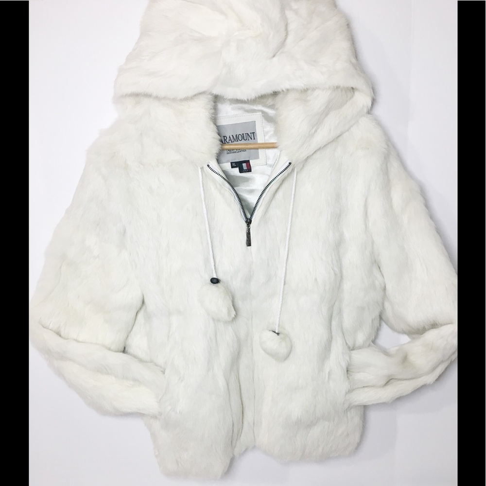 Paramount New York fur coat with hood NWOT